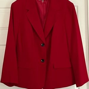 Kasper Red Blazer new with tags . Plus size 20 W.